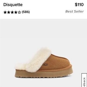 UGG Disquette Slipper size 9 color chestnut